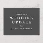 Hochzeitsaktualisierung ändert das Datum der Postk Postkarte (Vorderseite)