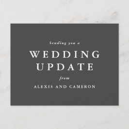 Hochzeitsaktualisierung ändert das Datum der Postk Postkarte