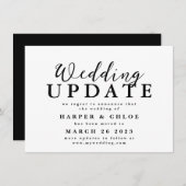 Hochzeitsaktualisierung ändert das Datum der Verzö Save The Date (Vorne/Hinten)