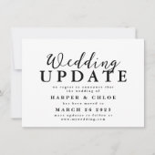 Hochzeitsaktualisierung ändert das Datum der Verzö Save The Date (Vorderseite)