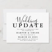 Hochzeitsaktualisierung ändert das Datum der Verzö Save The Date (Vorderseite)