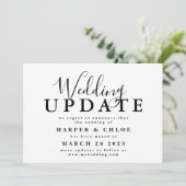 Hochzeitsaktualisierung ändert das Datum der Verzö Save The Date (Stehend Vorderseite)