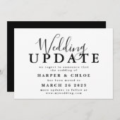 Hochzeitsaktualisierung ändert das Datum der Verzö Save The Date (Vorne/Hinten)