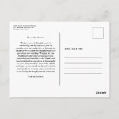 Hochzeitsaktualisierung ändert das Datum des schwa Postkarte (Rückseite)