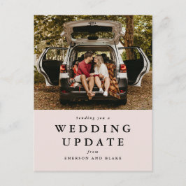 Hochzeitsaktualisierung ändert das Foto des Datums Postkarte