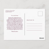 Hochzeitsaktualisierung ändert den Datumstag Postkarte (Rückseite)