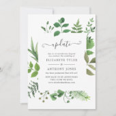 Hochzeitsaktualisierung der Waldlandschaft Einladung (Vorderseite)