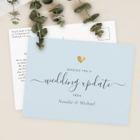 Hochzeitsaktualisierung Elegantes Script Gold Ligh