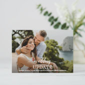 Hochzeitsaktualisierung: Floral Gold Foto verschob Ankündigung (Stehend Vorderseite)