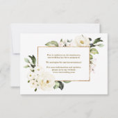 Hochzeitsaktualisierung: Floral Gold Foto verschob Ankündigung (Rückseite)