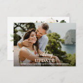 Hochzeitsaktualisierung: Floral Gold Foto verschob Ankündigung (Vorne/Hinten)