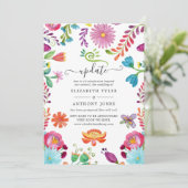 Hochzeitsaktualisierung für die mexikanische Wasse Einladung (Stehend Vorderseite)