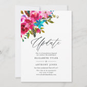 Hochzeitsaktualisierung für die Wasserfarbe Boho C Einladung (Vorderseite)