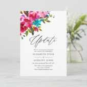 Hochzeitsaktualisierung für die Wasserfarbe Boho C Einladung (Stehend Vorderseite)