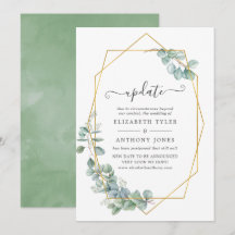 Hochzeitsaktualisierung für Eukalyptus mit Aquarel