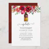 Hochzeitsaktualisierung für Wasserfarben Einladung (Vorne/Hinten)