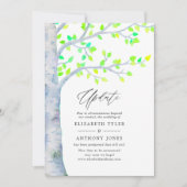 Hochzeitsaktualisierung für Wasserfarbenfrühling Einladung (Vorderseite)