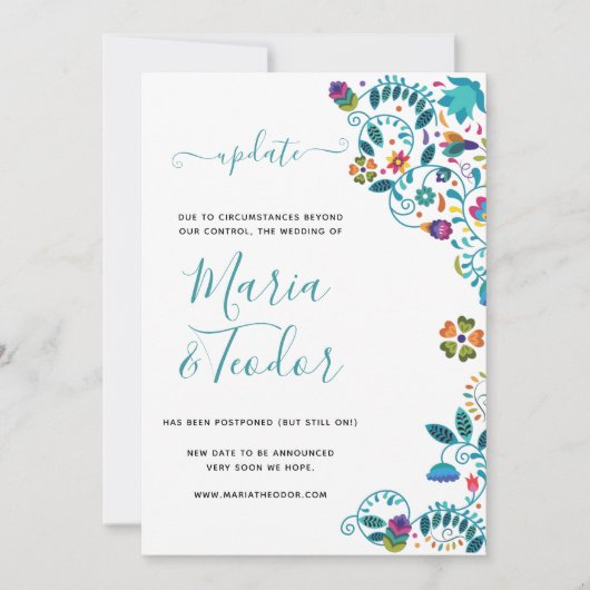 Hochzeitsaktualisierung im mexikanischen Stil mit Einladung (Vorderseite)