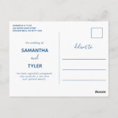 Hochzeitsaktualisierung Postkarte - Wasserfarbe de (Rückseite)