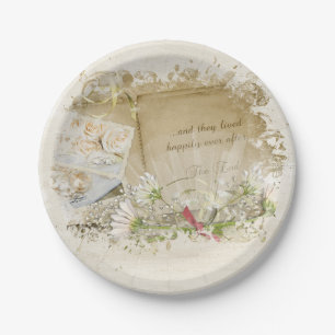 Hochzeitsalbum mit stumpfem Bouquet Pappteller