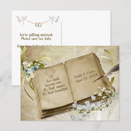 Hochzeitsalbum Save the Date Postkarte