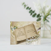 Hochzeitsalbum Save the Date Postkarte (Stehend Vorderseite)