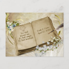 Hochzeitsalbum Save the Date Postkarte