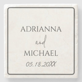 Hochzeitsandenken Name und Datum des Paares  Steinuntersetzer