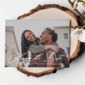 Hochzeitsänderung des Datums mit dem neuen Foto Ankündigung