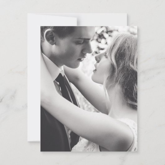 Hochzeitsänderung für das Party Save The Date (Rückseite)