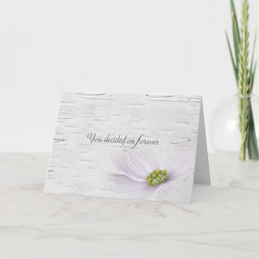 Hochzeitsangebot auf der Birkenkarte Karte (Vorderseite)