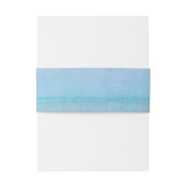 Hochzeitsangebot und Wasserfarbe des Ozeans Einladungsbanderole (Rückseitenbeispiel)