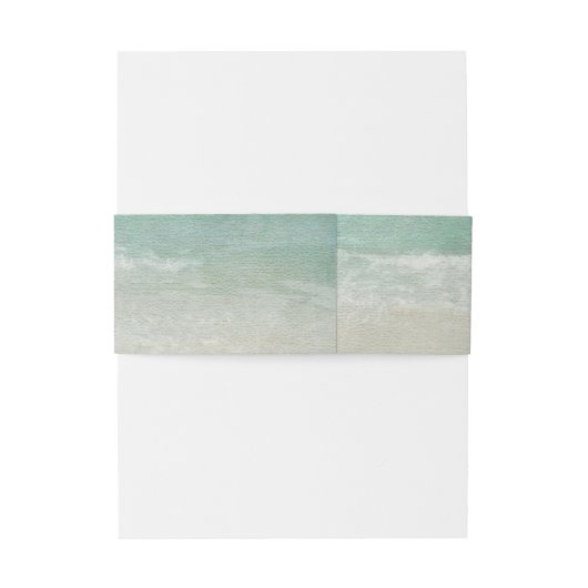 Hochzeitsangebot und Wasserfarbe des Ozeans Einladungsbanderole (Rückseitenbeispiel)