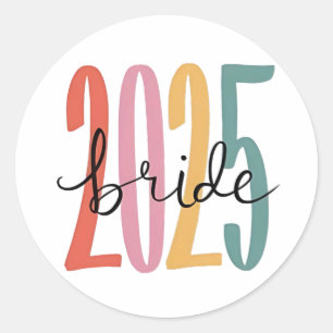 Hochzeitsankündigung 2025 runder aufkleber