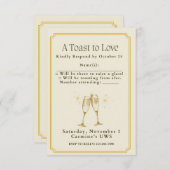 Hochzeitsankündigung - Antwortkarte RSVP Karte (Vorne/Hinten)