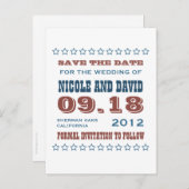 Hochzeitsankündigung der amerikanischen Stars Save Ankündigungspostkarte (Vorne/Hinten)