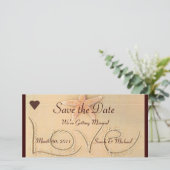 Hochzeitsankündigung der Liebe am Strand Save The Date (Stehend Vorderseite)