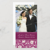 Hochzeitsankündigung Foto-Karte Creme und Rosa Ankündigung (Vorne/Hinten)