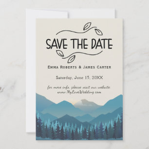 Hochzeitsankündigung für Berg Retreat Save the Dat Date