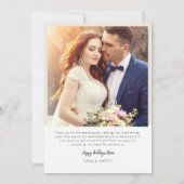 Hochzeitsankündigung für Botanische Feiertage Dankeskarte (Rückseite)