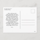 Hochzeitsankündigung für den Urlaub Postkarte (Rückseite)