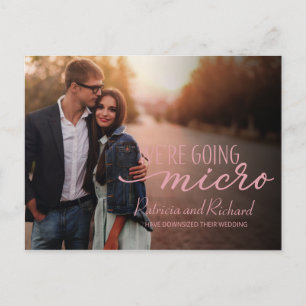 Hochzeitsankündigung für eine kleinere Feier Süßes Postkarte