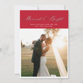 Hochzeitsankündigung für elegante Kalligraphie Feiertagskarte (Vorderseite)