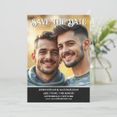 Hochzeitsankündigung für Gay Pare Save the Date (Stehend Vorderseite)