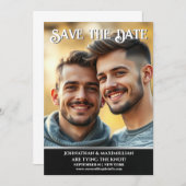 Hochzeitsankündigung für Gay Pare Save the Date (Vorne/Hinten)