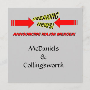 Hochzeitsankündigung für große Fusion - Termin vor Einladung