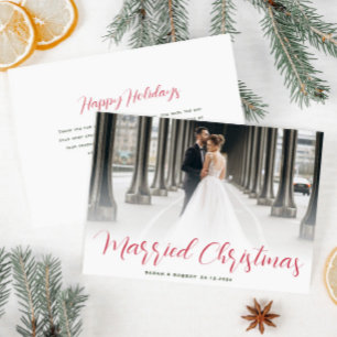 Hochzeitsankündigung für moderne Skripte Postkarte