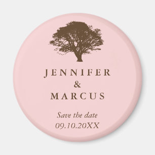 Hochzeitsankündigung für Rosa Eiche Save the Date Magnet