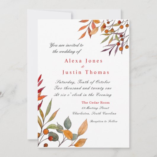 Hochzeitsankündigung für Wasserfarben Ankündigung (Vorderseite)