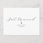 Hochzeitsankündigung in eleganter Kalligrafie Postkarte